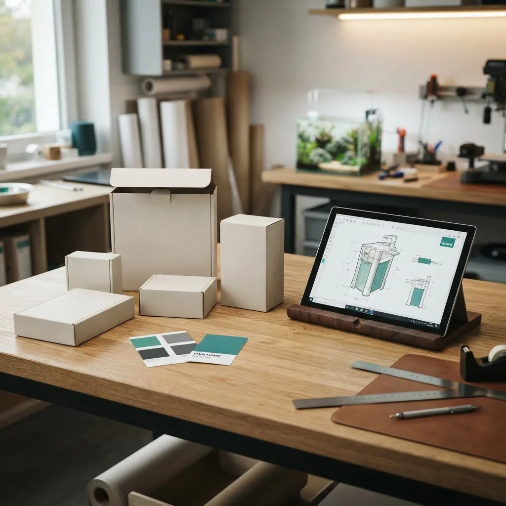 Custom private label packaging mockups for aquarium equipment